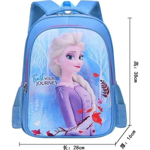Disney Children Schoolbag Girls Frozen Elsa Princess Backpack Boys Spiderman School Bags Kids Backpack For 1-3 Grade