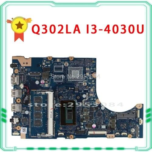 FOR 60NB05Y0-MB2300 For Asus Q302LA TP300LAB TP300LA TAP300 TAP300LJ TP300LD Q302L i3-4030U 1.9Ghz Laptop motherboard 100% work