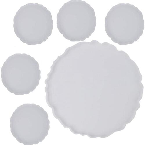 BMBY-Coaster Resin Molds, Large Silicone Epoxy Coaster Mold for Making Faux Agate Tray, Serving Board , Cup Mat,Candle Holder