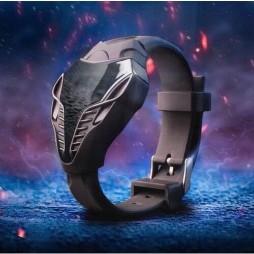Hot Style LED Digital Military Watch Cobra Men Wathces Colorful Silicone Triangle Dial Snake Head Sports Wristwatch Arm Band