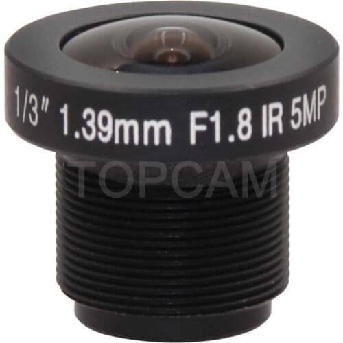 HD 5mp 1.39mm 1/3" Wide Angle M12 F2.0 IR Board Panoramic Fisheye Lens for 720P/1080P Camera
