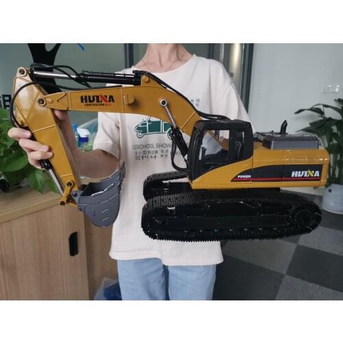 RC Toy Excavator FULL ALLOY huina 580 Hydraulic Excavator 23CH 1:14 Toy for Boys off Road Construction 2.4GHz Remote RC Truck