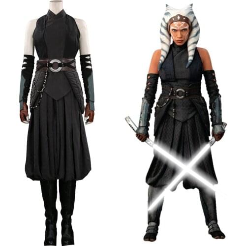 Ahsoka Tano Cosplay Costume Outfits Halloween Carnival Suit For Adult Women Girls Full Set