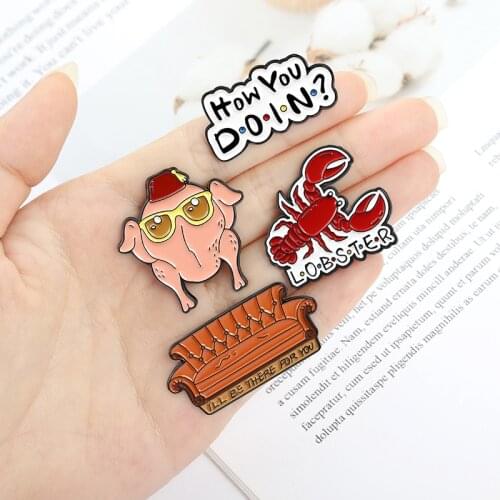Hot Friends TV Show Smelly Cat How You Doin Enamel Pin Brooch Backpack Collar Hat Animals Badge Lapel Pin Jewelry Gifts