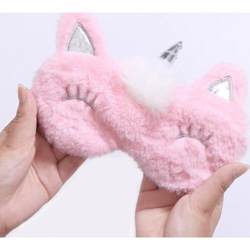 Kinds Of New Unicorn Eye Mask Cartoon Sleeping Mask Plush Eye Shade Cover Eyeshade Suitable For Travel Home Party Gifts
