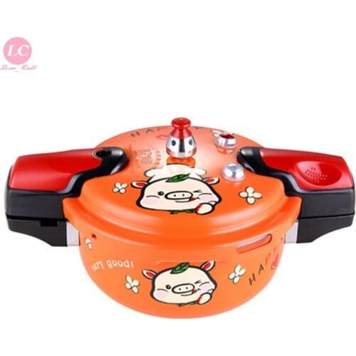 Orange-Piglet 18CM mini Pressure Cooker 1.7L Single Micro-Pressure Soup Pot 1-2 People Use Cookware Pot