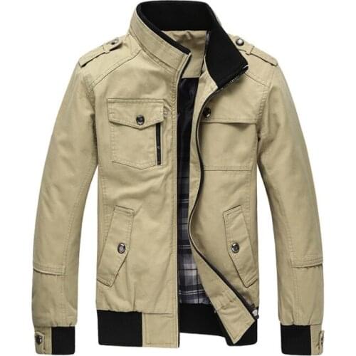 Mens Jacket Spring Military jacket Cargo Plus size M- 4XL soldier Washing cotton Casual man Jackets Autumn Mens jaqueta