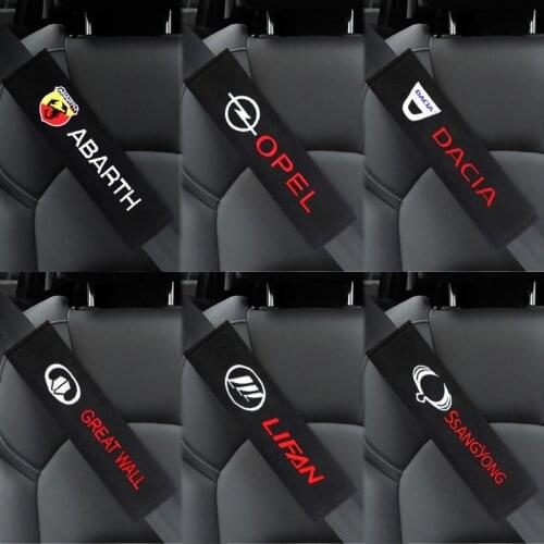 2pcs Car Seat Belt Pads Seat Shoulder Strap Pad Cushion Cover for renault opel alfa romeo Dacia Lifan Great Wall ssangyong saab