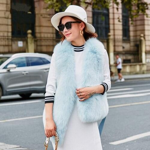 Real Natural Vest Fox Coat Women Clothes Luxury Female Jacket Warm Thick Winter Fur Vests Gilet Femme ZL540