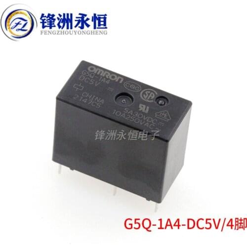 Original OMRON Relay G5Q-1A4-5V DC5V G5Q-1A4-12V G5Q-1A4-24V G5Q-1A4 12VDC G5Q1A4 DC12V 10A 4pin
