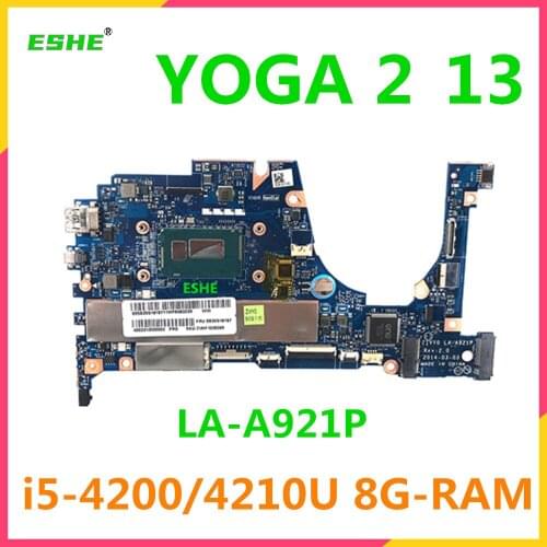 For Lenovo YOGA 2 13 Laptop motherboard CPU i5 4200/4210U 8G RAM DDR3 ZIVY0 LA-A921P motherboard 100% Fully Tested&High quality