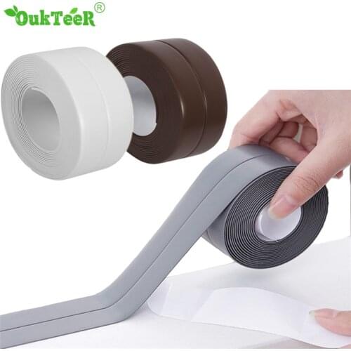 Dropshipping Kitchen Wall Sealing Tape Bathroom Waterproof Mildew Proof Sink Joint Crevice Sticker Corner Line Sticking Strip