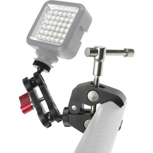 Adjustable Magic Arm Clamp Bike Clip w/ Universal 1/4" inch Screws Tripod Mount Bracket LED Monitor Holder for SLR Sports Camera