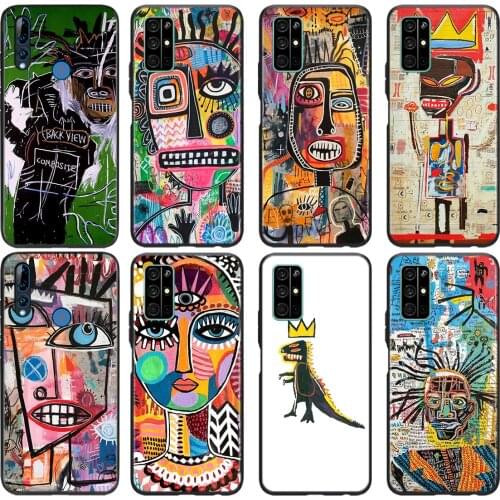 Jean Michel Basquiat Art Silicone Cover For Huawei Honor 30i 30S 30 20S 20 V20 10i 10X 10 9A 9S 9C 9X Pro Lite Phone Case