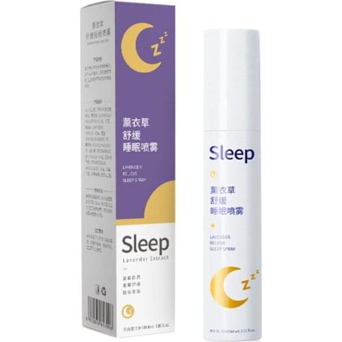 90ml Lavender Pillow Spray Sleep Improve Insomnia Essential Oil Stress Relief E65F