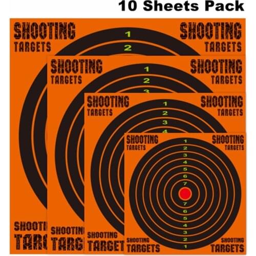 Tactical Shooting Paper Target Training Round Targets for Airsoft Paintball Pellet BB Gun Archery Bow with Bullet Hole Splash Ef