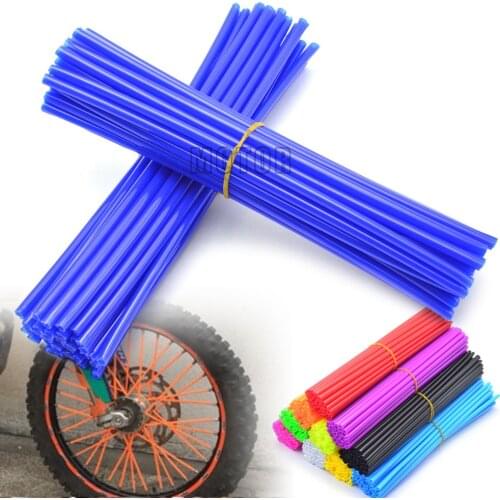 Universal Mototrcycle Dirt Bike Wheel Spoke Skins Wrap Tube Decoration For YAMAHA YZ WR SEROW TTR XT XTZ 80 85 125 250 450 F R X