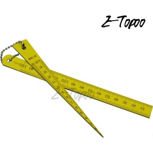 Japanese plastic Taper Gauge 1-15mm Toper Weld Gauge ruler with Straight Scale Inspection Kegelmessgerat combination Taper ruler