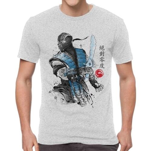 Funny Mortal Kombat Tshirts Men Casual Tee Tops Cotton T Shirts Short Sleeve Sub Zero Scorpion T-shirt Gift Clothing