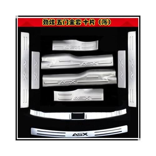 Stainless steel Rear Bumper Car door cover inside and outside door sill plate for Mitsubishi ASX 2013-2018 Accessories