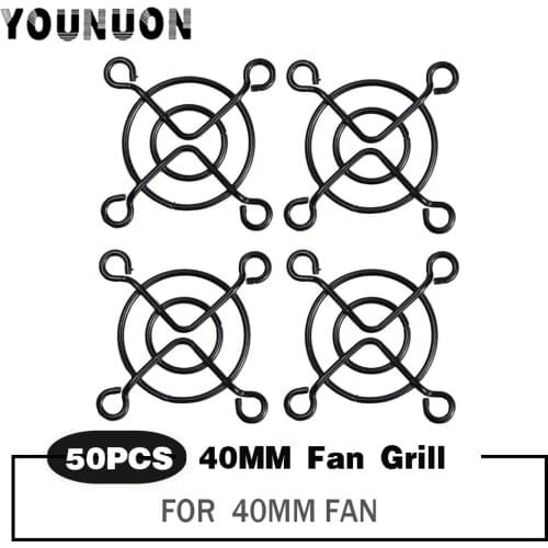 50PCS 4cm 40mm Black Metal Mesh Finger Guard Protective Net Fan Grill Computer Case Fan Grill