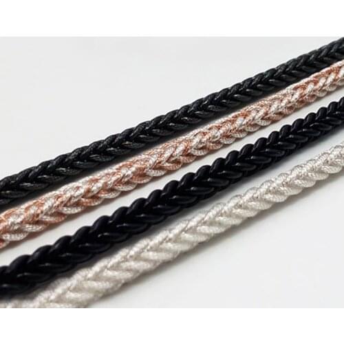 1m High Quality DIY Earphone Cable Transparent 8 share 56core silver Pure Silver Plated Headphone Wire Audio