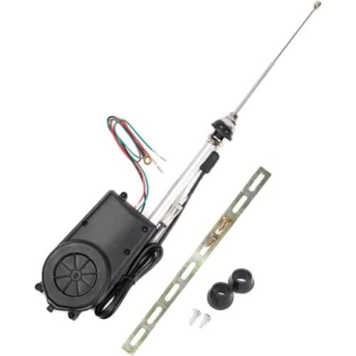 1PC Telescopic Car Antenna 5 Sections Electric Signal Radio Antennas Remote Control Automatic Aerial Stereo Mast Booster