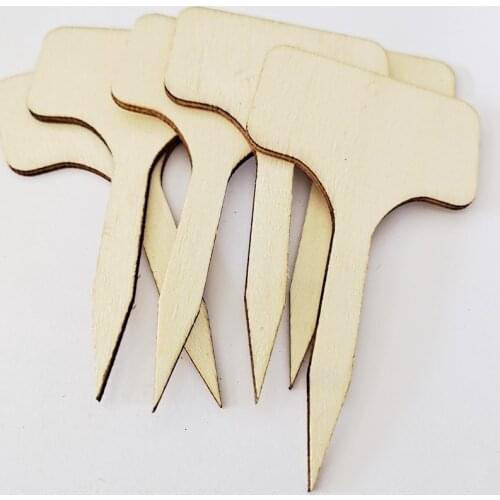 10pcs Wood Plants Hang Tag Labels Tree Fruits Seedling Garden Flower Pot Plastic Tags Sign Classification Tools Messgae Board