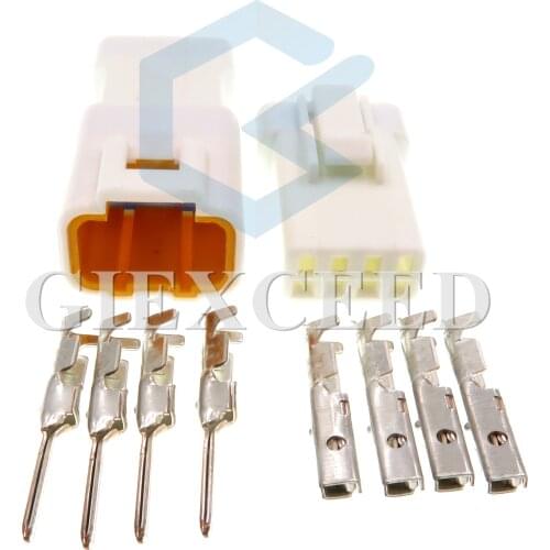 2 Sets 4 Pin 04R-JWPF-VSLE 04T-JWPF-VSLE Electrical Waterproof Cable Socket Auto Plug For Motorcycle Cars