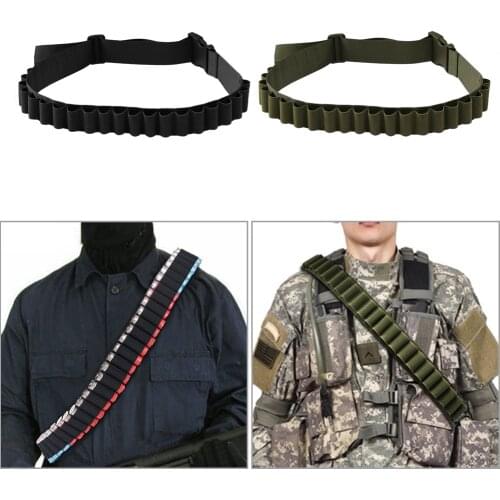 26 Round 55'' 12GA Gun Bandoliers Belt Ammunition Holder Or 8 Round Ammo Carrier Loop for Outdoor Hunting