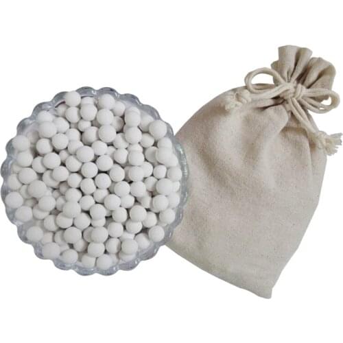 500g Pie Baking Beans Beads Press Stone Weights with Storage Drawstring Bag Ceramic High Temperature Resistance Tools