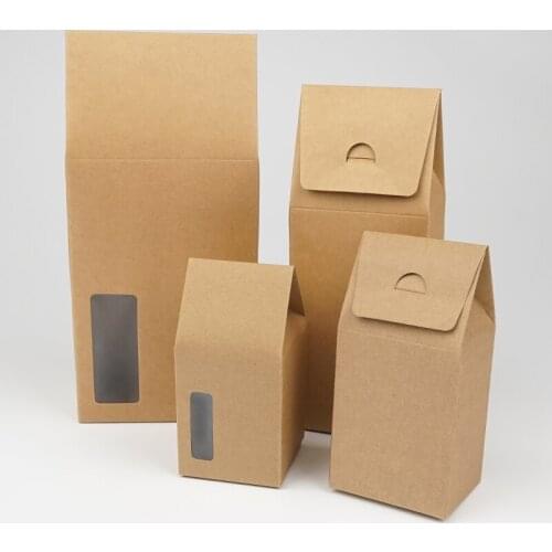 65X65X85mm Paper Box with PVC Window Bakery Cake Gift Packaging Boxes Carton Box100pcs/lot