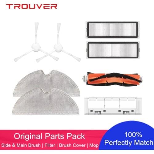 Original Trouver Cleaner Accessary of Side Brush Mop Detachable Main Brush Brush Cover HEPA Filter for Dreame D9 Finder RLS3