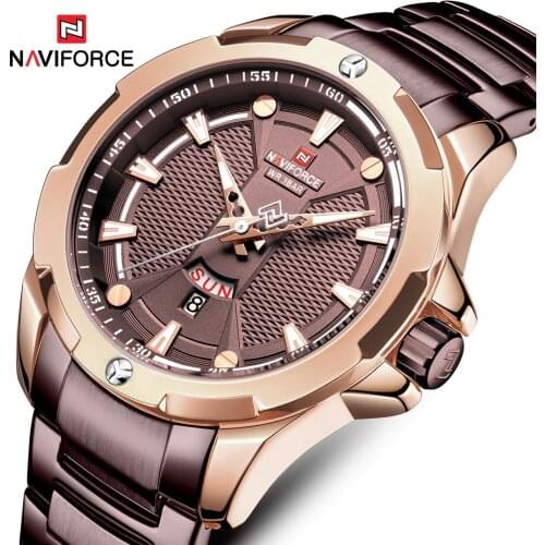 NAVIFORCE Fashion Mens Quartz Watches Luxury Brand Multi-function dial Sport Watch Men Casual Waterproof Clock Relogio Masculino