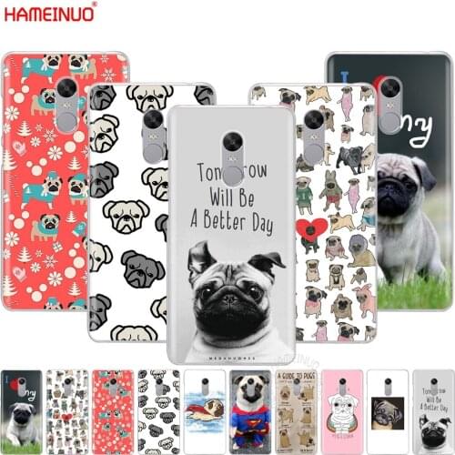 HAMEINUO Pug dog cute lovely funy Cover phone Case for Xiaomi redmi 5 4 1 1s 2 3 3s pro PLUS redmi note 4 4X 4A 5A