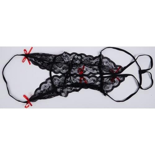 1PCS Sexy Fashion Lace Lingerie Siamese Perspective Three-Point Sleepwear Erotic Lingerie Ladies Sexy Lingerie