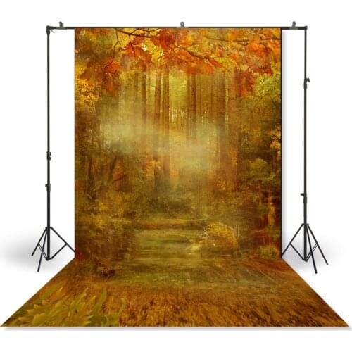 HUAYI Photography Backdrop Newborns Baby Child Photo Booth Background Autumn Natural Forest Studio Halloween Backdrops XT-3863