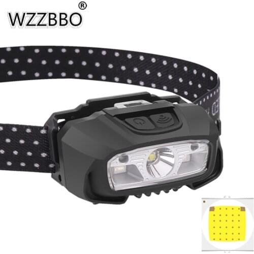 XPG Strong Light Sensor Headlight LED Outdoor Camping Light Fishing Head-mounted Strong Light LED Red Headlight