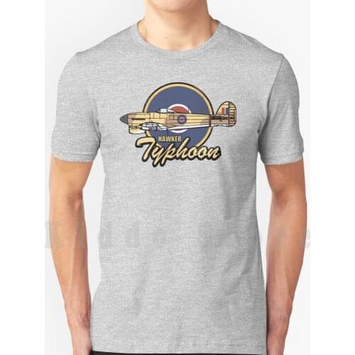 Raf Hawker Typhoon ( Distressed ) T Shirt Diy Big Size 100% Cotton Ww2 Raf Fighter Bomber Classic Vintage Warbirds Eto Fighters