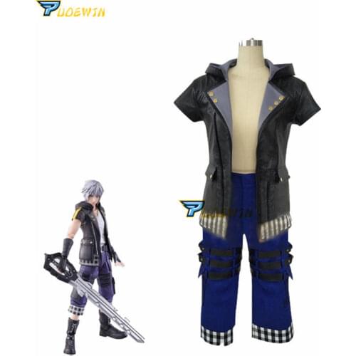 Game Kingdom Hearts 3 III Riku Cosplay Costume Uniform Outfit Custom Made Any Size