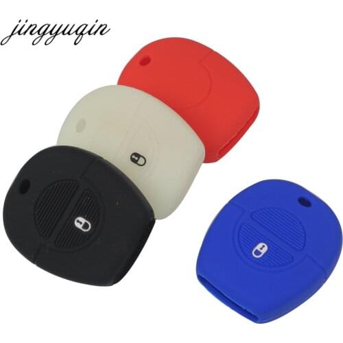 Jingyuqin 2 Button Remote Key Silicone Cover For Nissan Micra Almera Primera X-Trail Car Key Fob Case Holder