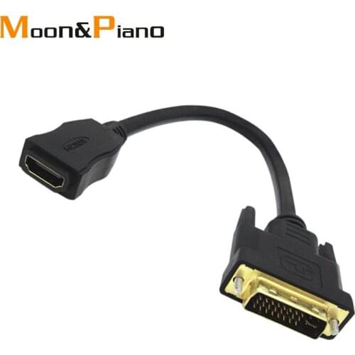 HDMI To DVI HDMI 1.4 Cable Support 1080P Cord Male To Female Video Adapter 0.2m Gold Plated For PC Computer HDTV DVD TV BOX
