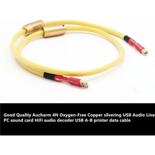 Good Quality 4N Oxygen-Free Copper silvering A-B USB Audio Line PC sound card HiFi audio decoder USB printer data cable DX3