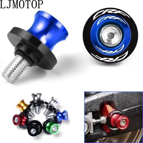 CRF LOGO Motorcycle Swingarm Spools M8 Stand Screws CNC Aluminum Accessories For HONDA CRF150F CRF230F 03-17 CRF250F 19-20 CRF F