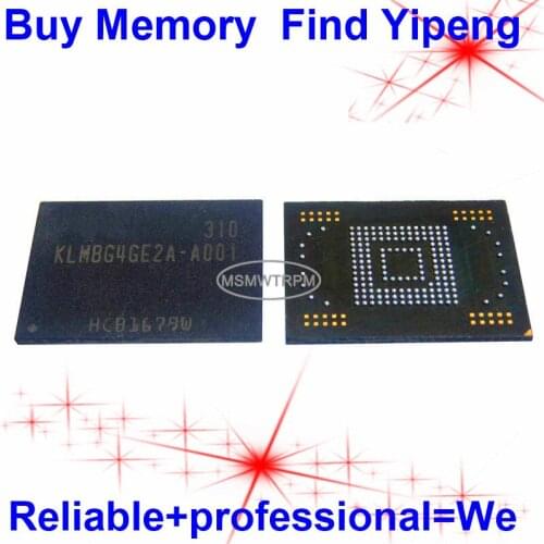 KLMBG4GE2A-A001 BGA169Ball EMMC 32GB Mobilephone Memory New original and Second-hand Soldered Balls Tested OK