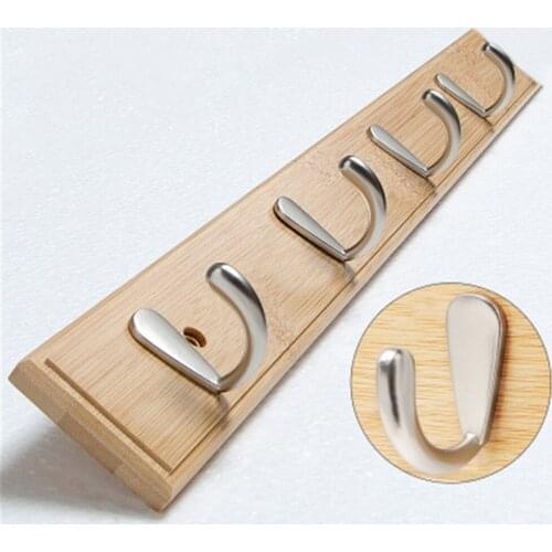 Wall Clothes Hooks Solid Wood Wall Hooks Household Clothes Shelf Towel Coat Hook Wall Hangers Bathroom Hook Wall Rack Key Holder