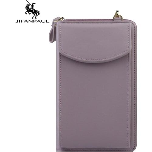 JIFANPAUL new female Korean version messenger bag large capacity ladies wallet buckle zipper bag soft leather wild woman bag