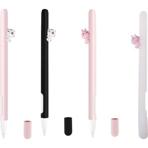 2020New Anti-scroll Cute Cat Silicone Protective Case Pouch Cap Holder Nib Cover Skin For Apple Pencil 2 for iPad pro Pencil 2nd