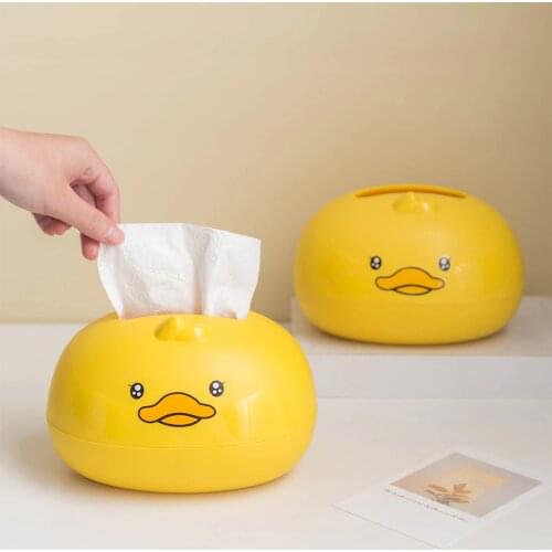 Plastic Duck Tissue Box Container for Napkins Paper Towels Storage Boxes Modern Napkin Box Holder Home Bedroom Accessories Child