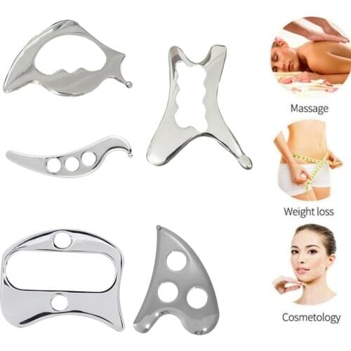 Deep Tissue Massage Stainless Steel Gua Sha Scraper Fascia Recovery Muscle Therapy Pain Relief Massage Board Fitness Relax